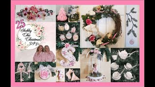 25 SHABBY CHIC CHRISTMAS DIYs on a Budget  Cottagecore Christmas in July Decor Tutorials Beginner [upl. by Atok116]