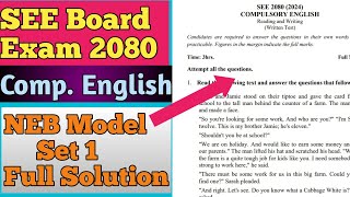 Class 10 SEE Compulsory English Model Set Solution NEB SEE 2080 [upl. by Lezti]