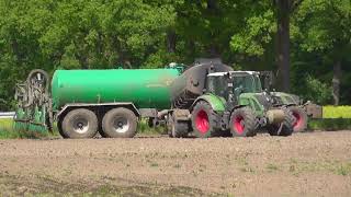 Gärreste Ausbringung mit anschließender Bodenbearbeitung 2018 mit Fendt 720 u 826 Vario [upl. by Anirbaz]