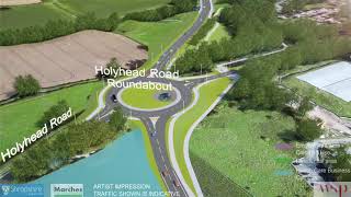 Shropshire Council  Shrewsbury North West Relief Road Flythrough 2017 [upl. by Enohs11]