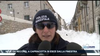 Neve da record a Capracotta si esce dalla finestra [upl. by Yadahs]