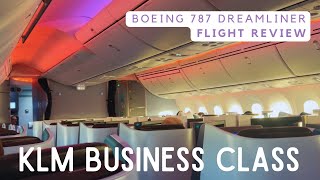 FLIGHT REVIEW  KLM NEW Business Class Boeing 787 Dreamliner  New York JFK to AMS Amsterdam ✈️ [upl. by Nitsua]