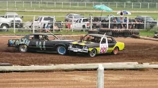 North Battleford SK Demolition Derby Chain and Bang Heat July 20th 2024 [upl. by Ennoitna]