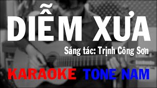 Diễm Xưa  Karaoke Guitar  Tone Nam [upl. by Eryt]