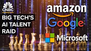 How Google Microsoft And Amazon Are Raiding AI Startups For Talent [upl. by Lledualc414]