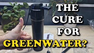 CURE For Aquarium GREEN WATER  Internal Filter with UV Steriliser BAITAI AquaMiracle [upl. by Philoo]