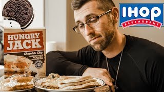 PANCAKE PARTY  IHOP Vs Boxed Pancake Mix [upl. by Letizia]