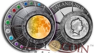 The MAGIC YEAR of HAPPINESS Silver Coin  CALENDAR 400g Niue Swarovski crystals 2013 MINTAGE 222 [upl. by Durno]