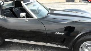 1973 black black corvette hot rod 4spd [upl. by Prestige]