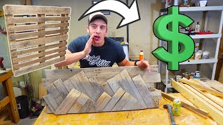 5 Pallet Wood Projects That ACTUALLY SELL [upl. by Akinal]