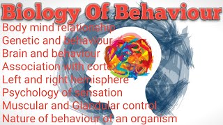 हिन्दी में  Biology Of Behavior  Unit 2  Psychology  BSc Nursing [upl. by Utta855]