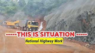 Landslides in National Highway Work svrkuwait [upl. by Irol890]