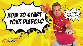 How to Start Your Diabolo  Diabolo Tricks For Beginners  KickFire Diabolos  Chinese YoYo Tricks [upl. by Krigsman218]