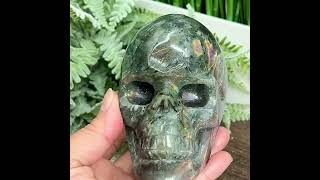 Labradorite Skull Healing Crystal Skull Carving 1042g [upl. by Viglione]