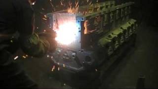 Cylinder Block Thermal Spray Welding by Republic Diesel [upl. by Lanuk]