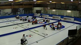 World WheelchairB Curling Championship 2023 Round Robin Session 1 Sheet A FinlandPoland End 3 [upl. by Ytram373]