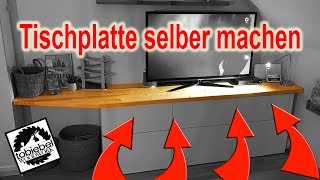 So habe ich eine Arbeitsplatte  Tischplatte selbst gebaut und verleimt [upl. by Anstice]