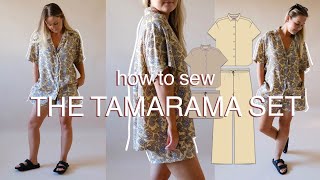 How to sew the Tamarama Set  Sewing a shirt and shorts tutorial [upl. by Pier]