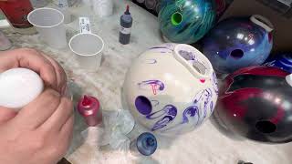 How we plug a white bowling ball Lengthy video but informative [upl. by Ellehcil]