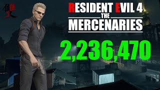 Resident Evil 4 Remake Mercenaries  2236470 Wesker Docks S  World Record Strategy [upl. by Atiuqan361]