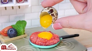 Taste Explosion Recipe Miniature Cheesy Stuffed tomato with beef  ASMR Cooking [upl. by Gnirol]