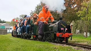 Our steam train working hard to get up the steep incline out of Brogdale Central Station [upl. by Garzon]