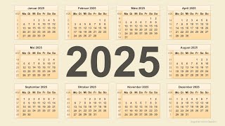 Kalender 2025 [upl. by Ahsemac]