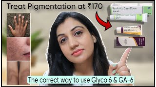 Best Cream for Hyperpigmentation only Rs170 Correct Way to Use Glyco 6 amp GA6 Cream for Melasma [upl. by Yk202]