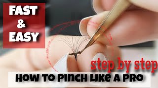 How To Make A Lash Fan Using The Pinching Method [upl. by Arocet]