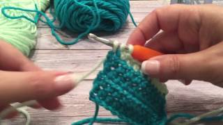 How To Change Yarn or Color With Half Double Crochet Stitch [upl. by Aciamaj]