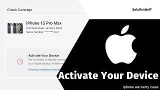 Iphone Activate Your Device  Iphone Serial Number  Iphone Warranty Check [upl. by Alios459]