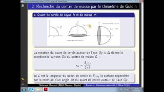 332 Mécanique rationnelle Série 06 Exercice 2 Centre dinertie par la méthode de Guldin [upl. by Neveda]