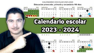 Calendario escolar 2023  2024  Anteproyecto [upl. by Shulman492]