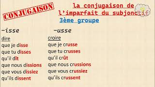 Comment conjuguer un verbe à limparfait du subjonctif [upl. by Adlesirc]