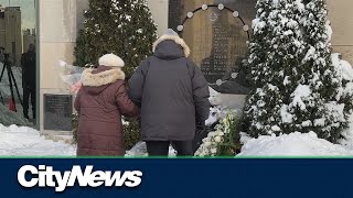 Montreal marking 34years since Polytechnique massacre [upl. by Eniretak]