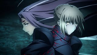 Rider vs Saber Alter Full Fight in 60fps  Fate Heavens Feel III [upl. by Anahs788]