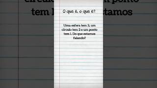 Uma esfera tem 3 um círculo matemáticabásica ensinodamatematica aprendamatematica [upl. by Lenahs]