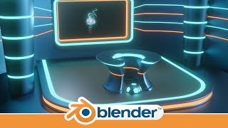 Making a Television Sports Studio in Blender 28 [upl. by Ahsener313]