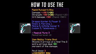 How to Use the Runaans Bow  Hypixel Skyblock [upl. by Elleinad]