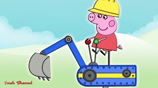 Peppa Pig  Peppa Pig Plays at Digger World  Mandy Mouse [upl. by Hallee]