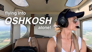 solo flying the Fisk Arrival into OSHKOSH [upl. by Anahtor82]