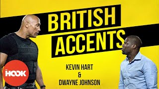 The Rock amp Kevin Hart Try Their Best British Accents amp Slang  TheHookOfficial [upl. by Capwell]