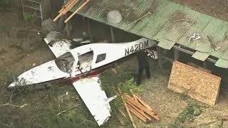 RAW Chopper Footage Of Aftermath Of Fatal Small Plane Crash Into Rio Linda Home [upl. by Ahsieyn863]