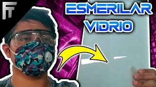 Como esmerilar un vidrio facil con polvo para esmerilar o carburo de silicio satinar vidrio facil [upl. by Skylar]