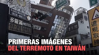 Primeras imágenes del terremoto en Taiwán 2024 [upl. by Nnov]