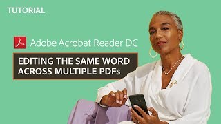 How to edit the same word across multiple PDF files  Adobe Acrobat [upl. by Montana561]