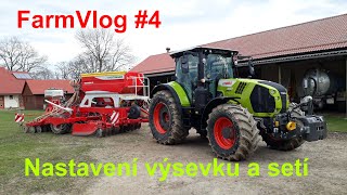 FarmVlog 4  Nastavení výsevku a setí  CLAAS ARION 650  POTTINGER TERRASEM R3  Statek Peštík [upl. by Kinny]