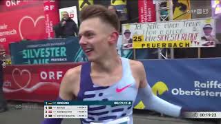 Silvesterlauf Peuerbach 2023  ORF Oberösterreich Heute 31122023 [upl. by Neersan]