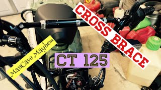 Installing a Handlebar Cross Brace on my Honda Ct 125 [upl. by Catrina]