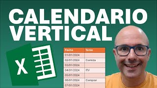 ✅ CALENDARIO VERTICAL EN excel [upl. by Dicks]